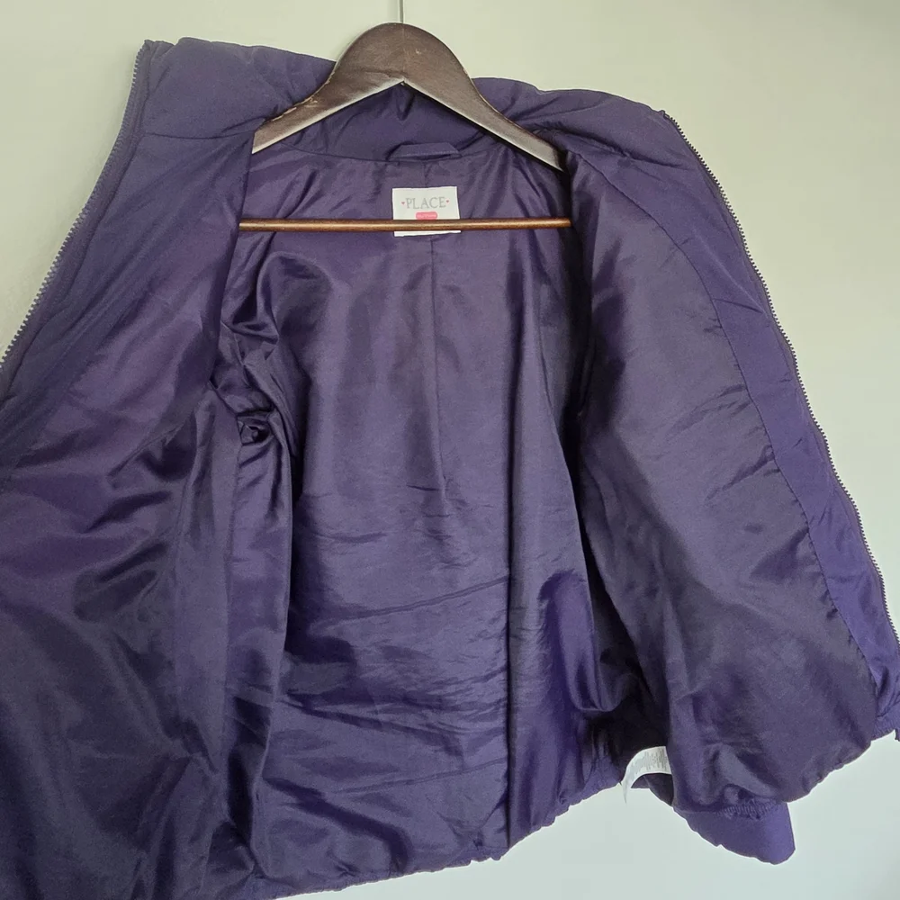 Girls Dark Purple Puffer Jacket Children's Place Size 16 XXL